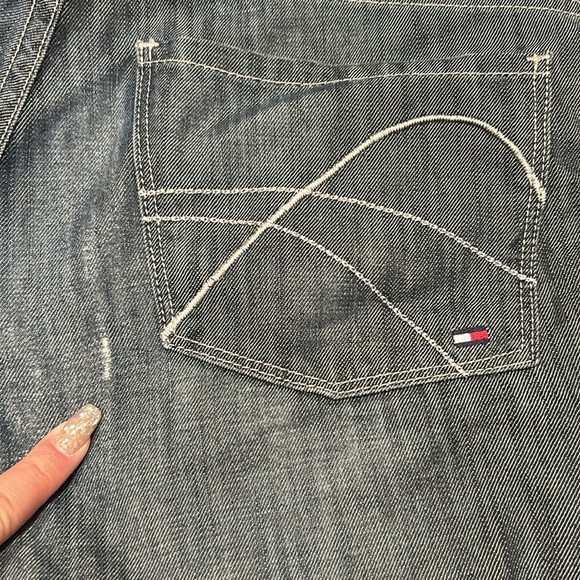 Tommy Hilfiger Jeans Women Size 28 Bootcut Fit Blue/Gray Flag - Picture 5 of 16
